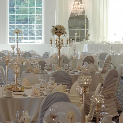 Ballroom decorated for a wedding