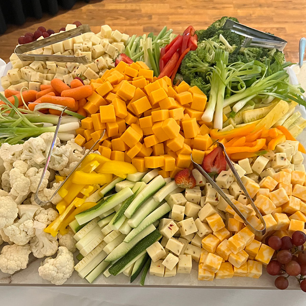 Vegetable and cheese platter